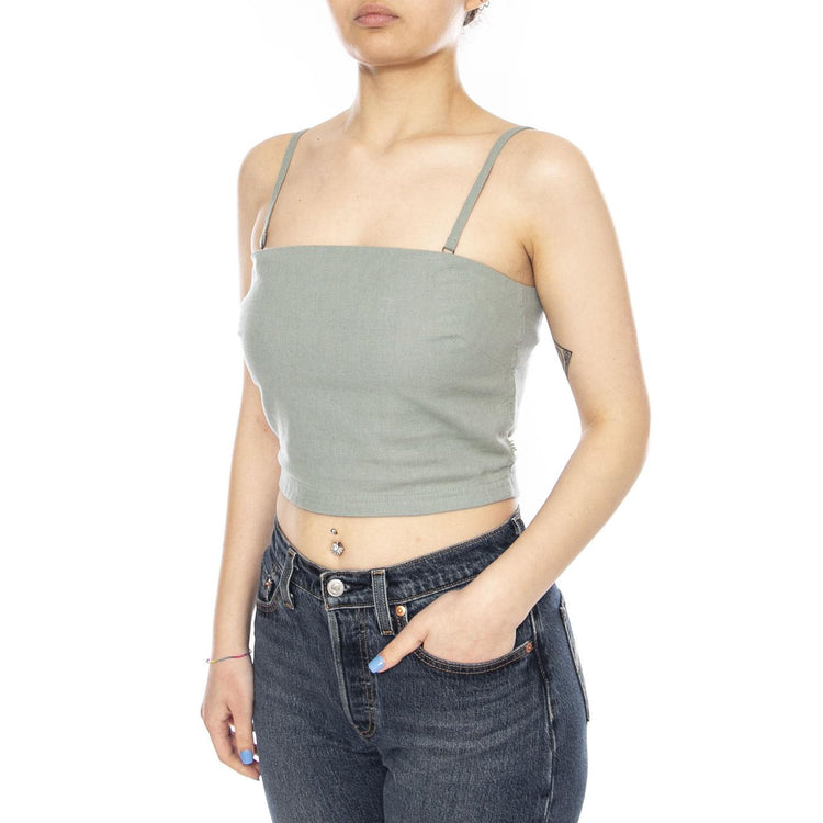 STRAPPY TANK DESERT SAGE GREEN - Canotta Donna Verde 112378263 GRN LEE 