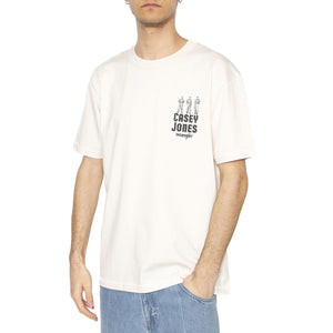 CJ Graphic Tee Vintage White - Maglietta Girocollo Uomo Bianca 112362910  WRANGLER 
