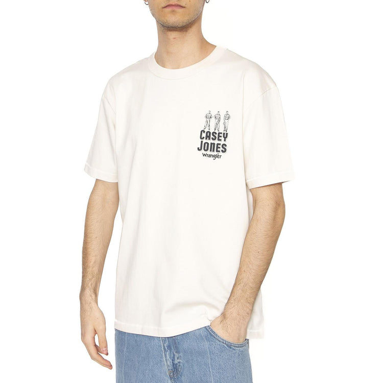 CJ Graphic Tee Vintage White - Maglietta Girocollo Uomo Bianca 112362910  WRANGLER 