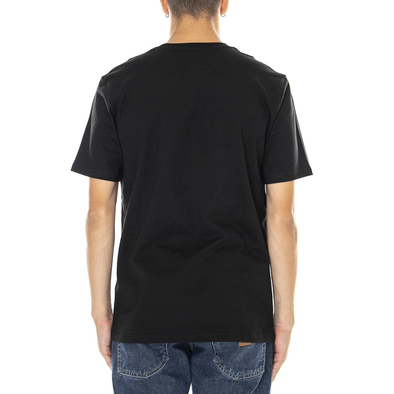 S/S BASE T-SHIRT BLACK / WHITE - Maglietta Girocollo Uomo Nera I026264 0D2XX CARHARTT WIP 