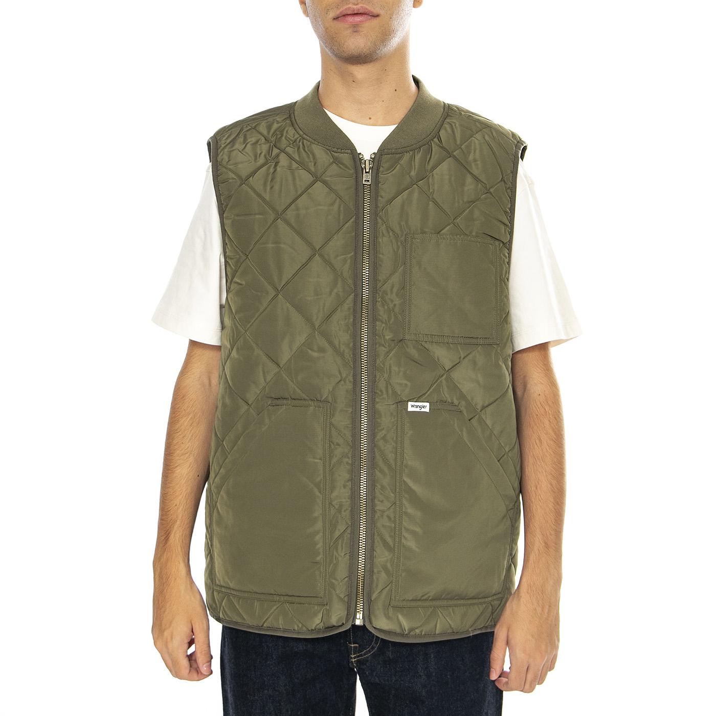 Elevated Vest Ivy Green - Giacca Smanicata Uomo Verde 112357210-GREEN  WRANGLER 
