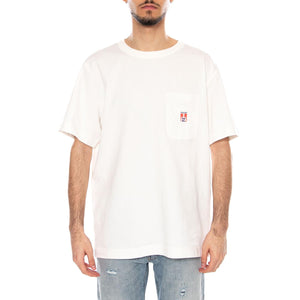 POCKET TEE WORN WHITE - Maglietta Girocollo Uomo Bianca 112371499 . WRANGLER 