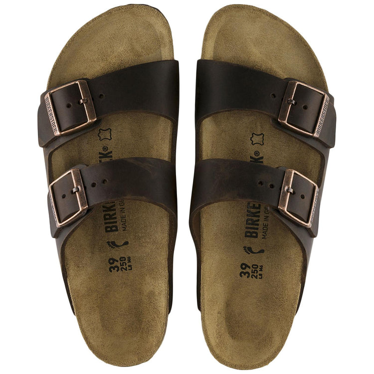 Arizona Habana Oiled Sandals - Leather Brown - Sandali Uomo / Donna Marroni - Calzata Stretta 052533 . BIRKENSTOCK 