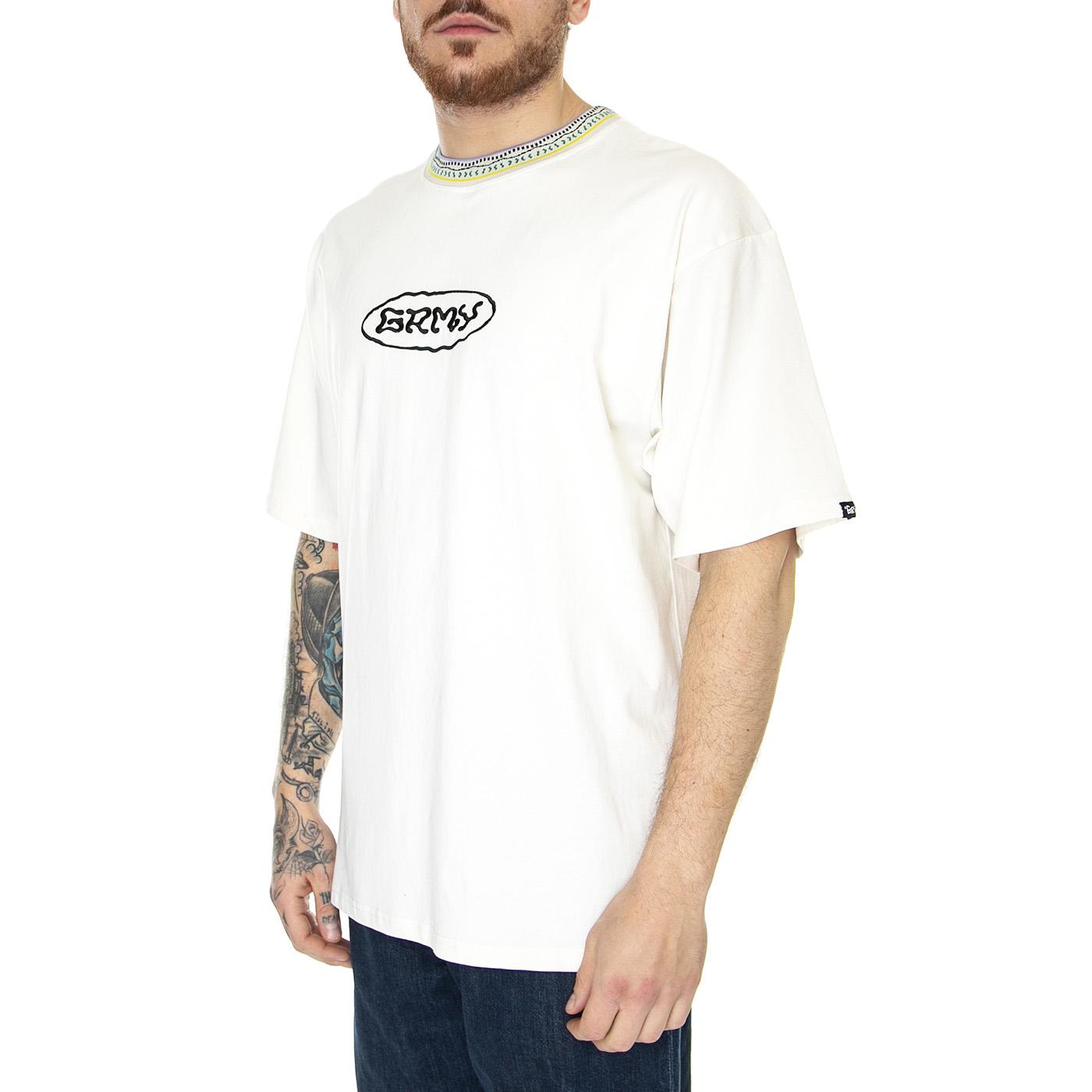 Ufollow Oversized Tee White - Maglietta Girocollo Uomo Bianca GA658-WHT  GRIMEY 
