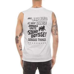 JAH BLESS MUSCLE TEE WHITE 2941355-WHITE  STUSSY 