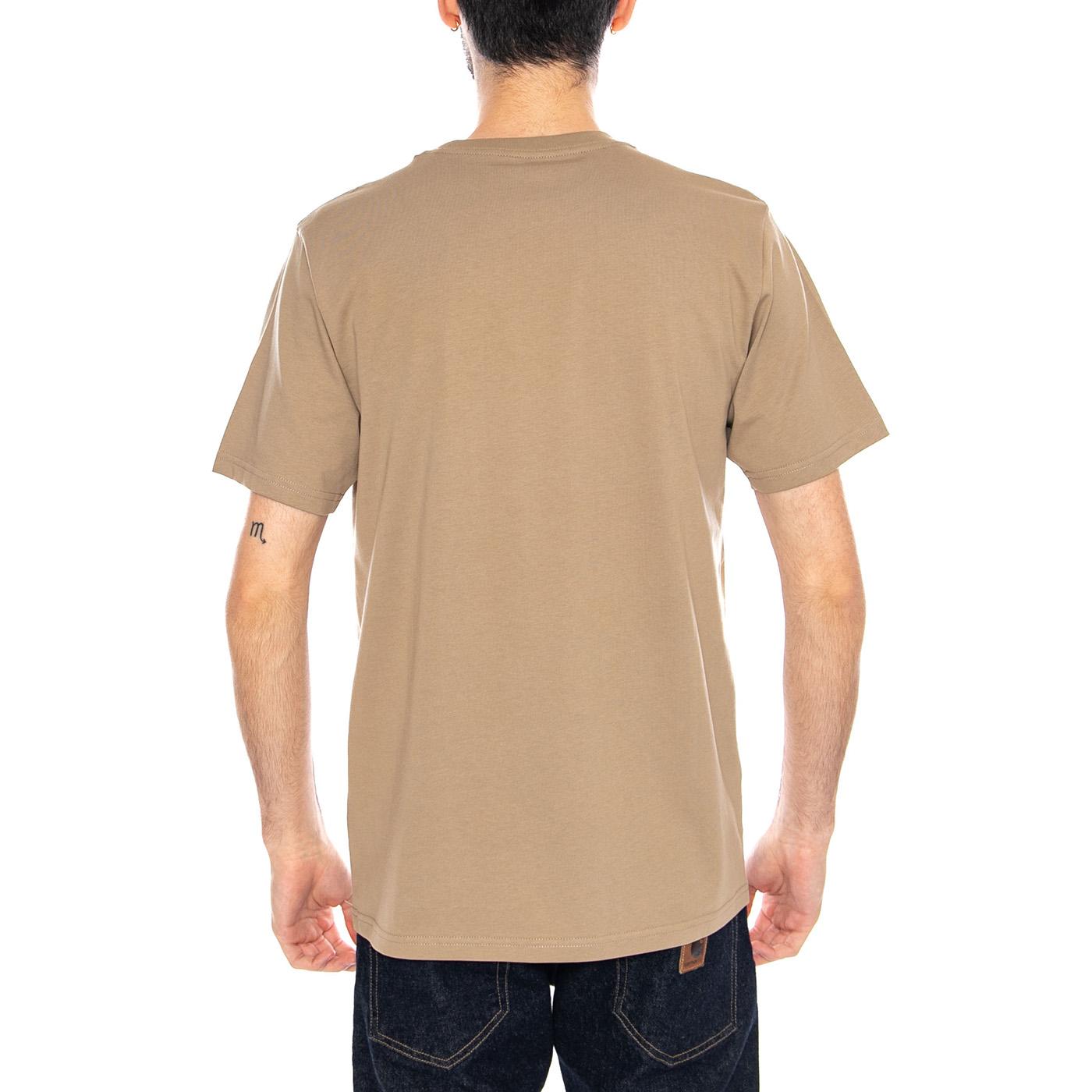 S/S Pocket T-Shirt Iroko - Maglietta Girocollo Uomo Marrone I030434 3IRXX CARHARTT WIP 