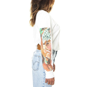 Vans X Moca Judy Baca Bf - Maglietta Girocollo Maniche Lunghe Donna Bianca VN0A5LNRYQ81  VANS 