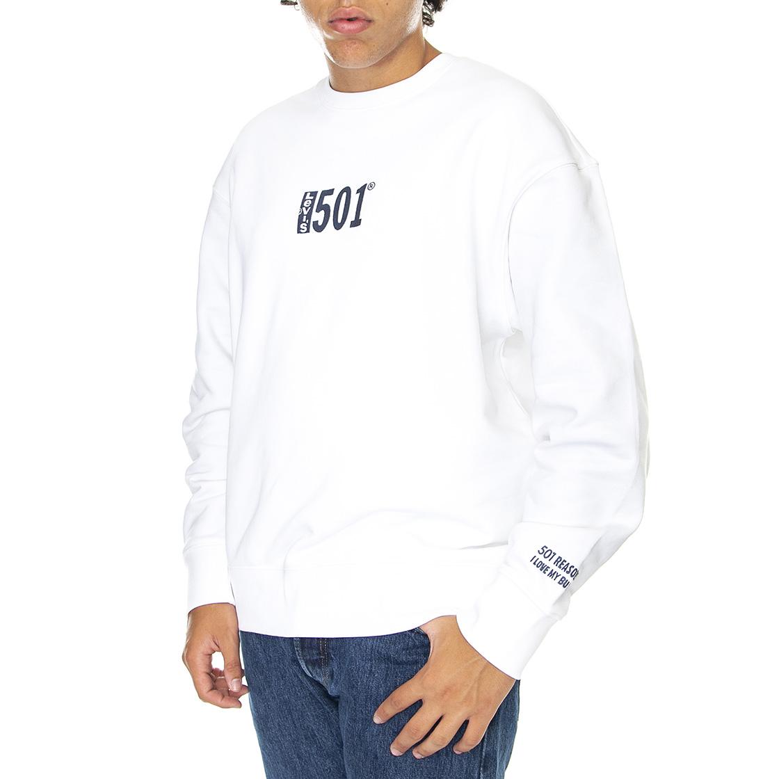 Relaxd Graphic Crew 501 - Felpa Girocollo Uomo Bianca 38712-0056  LEVIS 