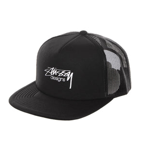 SMOOTH STOCK TRUCKER CAP BLACK 131694-BLACK  STUSSY 