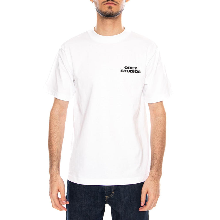OBEY SKY FACE TEE - Maglietta Girocollo Uomo Bianca 168024320 WHT OBEY 