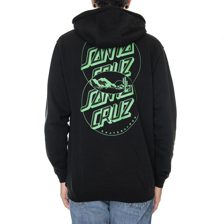 Venn Dot Hood Black - Felpa con Cappuccio Uomo Nera SCA-HDY-5563  SANTA CRUZ 