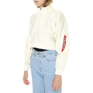 Teddy ZH Sweater COS Wmn Off White - Felpa Donna Bianca 108034-16  ALPHA INDUSTRIES 