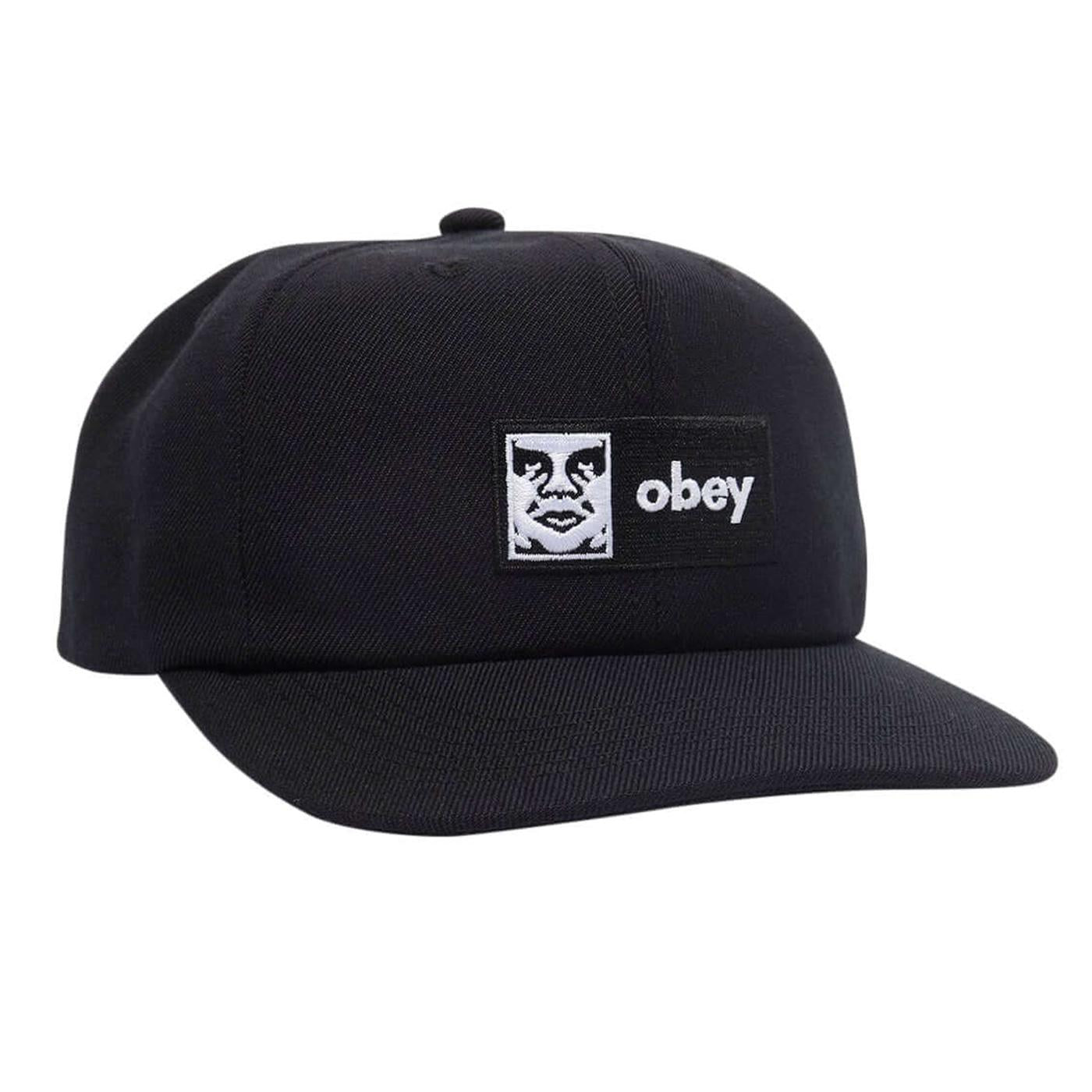 Obey Case 6 Panel Classic Snapback - Cappellino con Visiera Nero 100580351-BLK  OBEY 