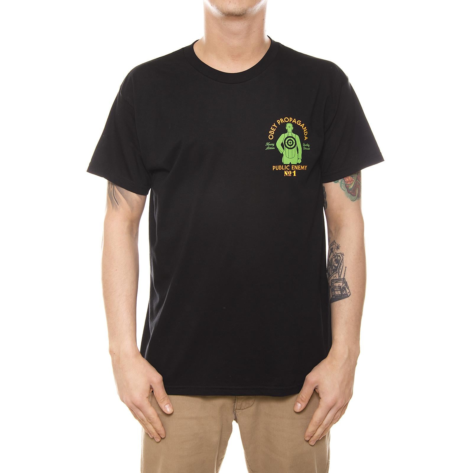 OBEY PUBLIC ENEMY NO. 1 PREMIUM S/S TEE BLACK 165361365-BLK  OBEY 