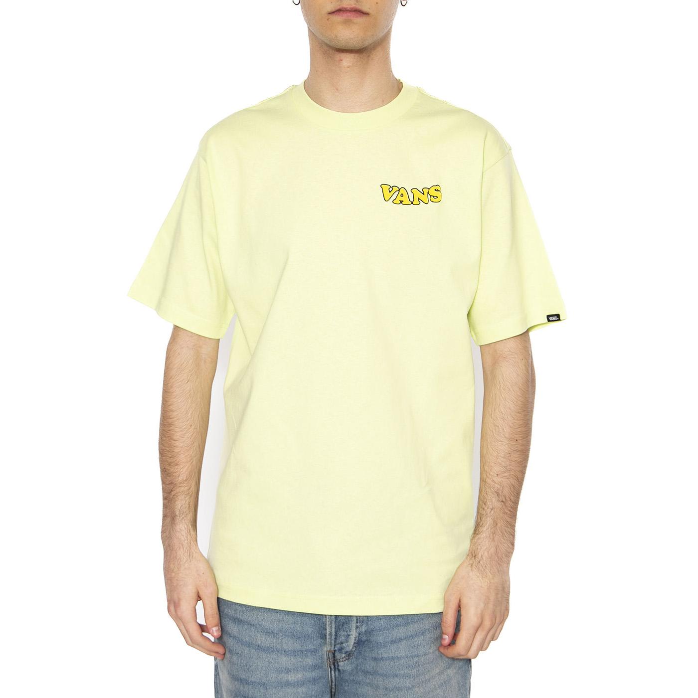 Skull La Shaka Loose SS Shadow Lime - Maglietta Girocollo Uomo Bianca VN000NWGCLH1  VANS 