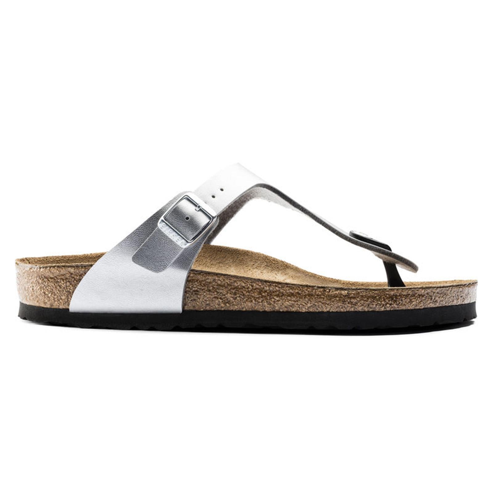 Gizeh Birko Flor Sandals - Silver - Sandali Donna Argento - Calzata Stretta 043851 . BIRKENSTOCK 