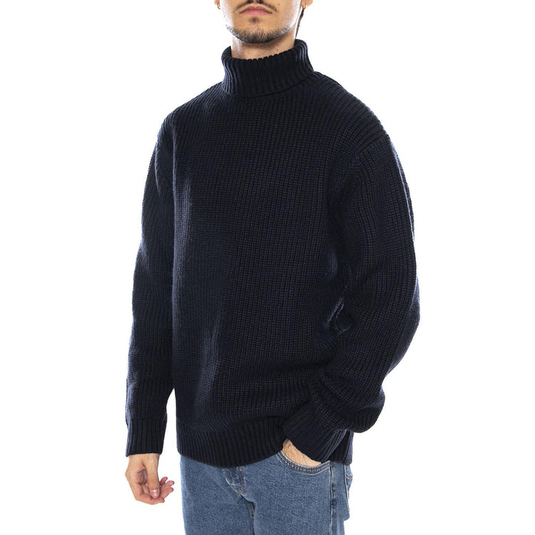 Heavy Turtleneck Rivet Navy - Maglione Collo Alto Uomo Blu 112370542  LEE 