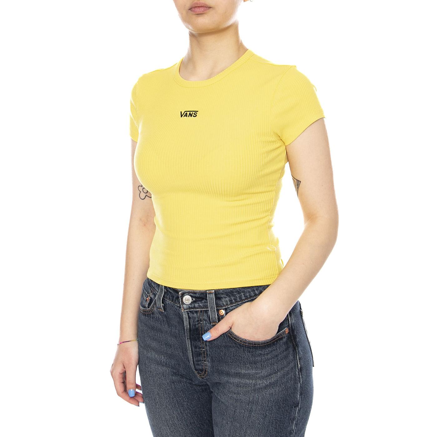 CAMERON TEE SPACE YELLOW - Maglietta Girocollo Donna Gialla VN000RD1 FSH1 VANS 