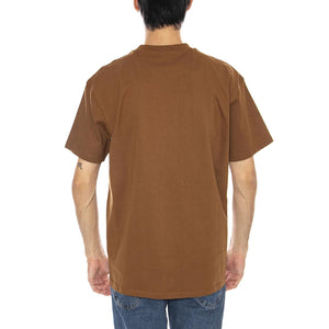 S/S American Script T-Shirt Hamilton Brown - Maglietta Girocollo Uomo Marrone I029956.HZXX . CARHARTT WIP 