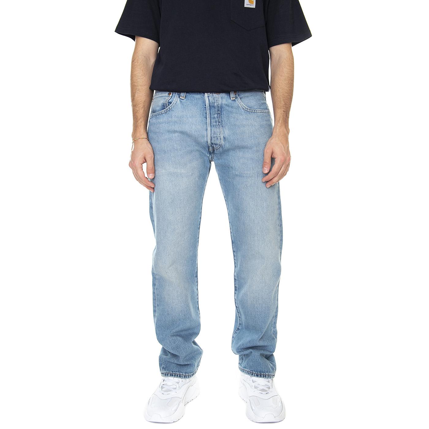 501 Levi's Original Ska Ska Med Indigo Worn In - Pantaloni Denim Jeans Uomo Blu 00501-3261 . LEVIS 