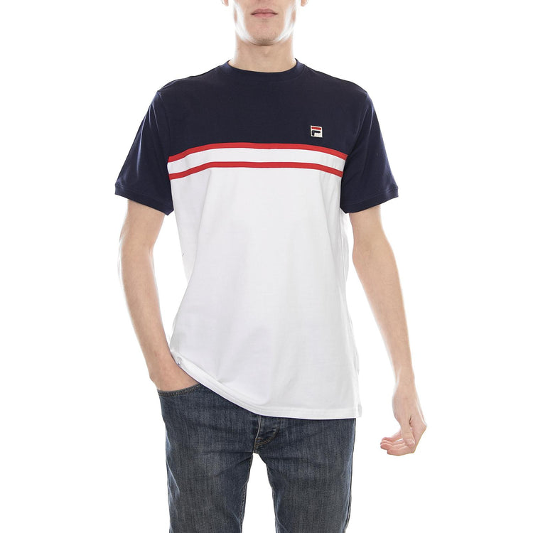 Baldi Cut And Sew Tee white-peacoat 684354-B22  FILA 