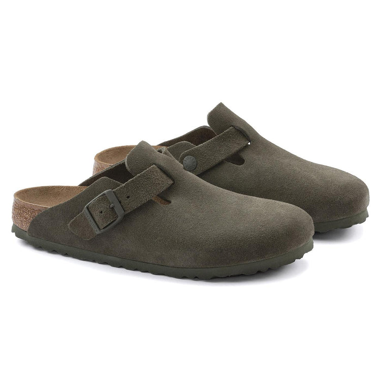 Boston thyme, Suede Leather - Sandali Uomo Verdi 1024714  BIRKENSTOCK 