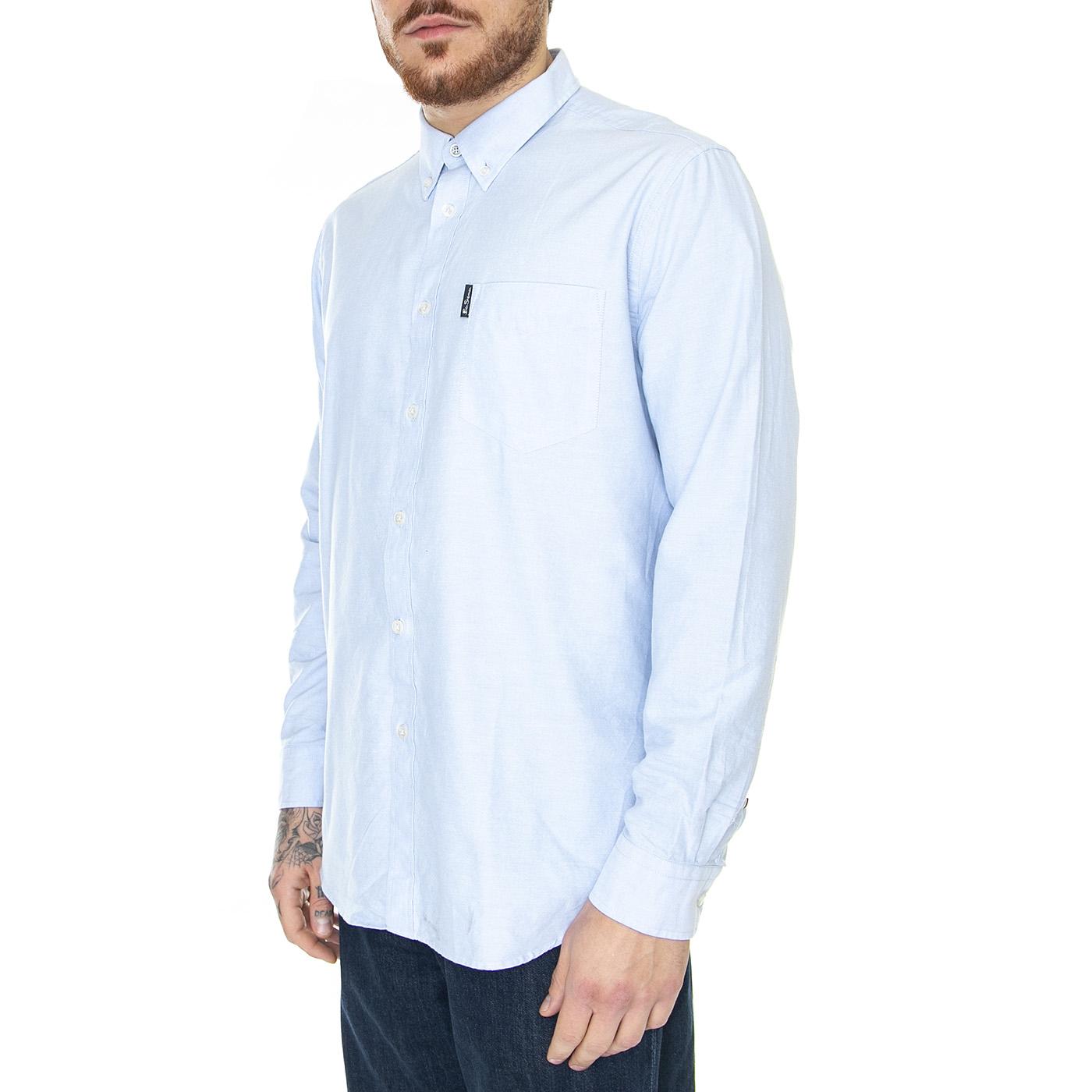 Signature Gots Organic Oxford Sky - Camicia Uomo Blu 65094-120  BEN SHERMAN 