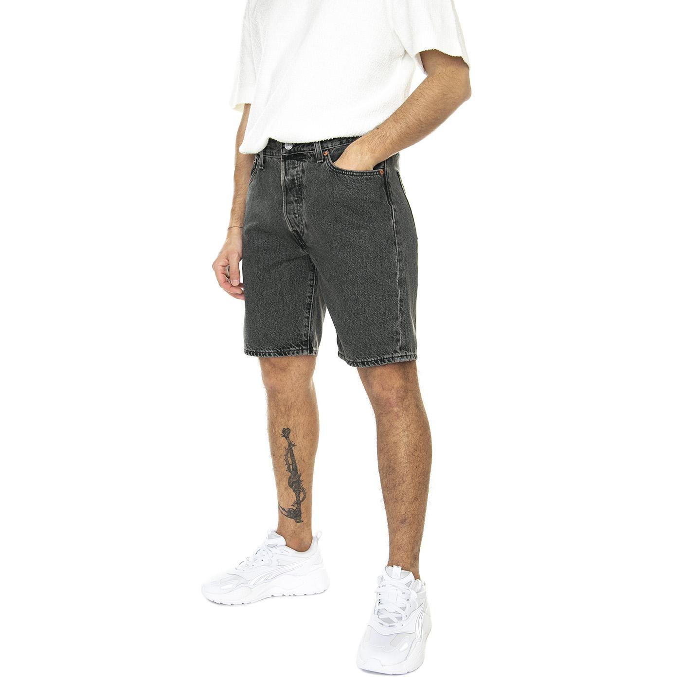 501 Original Short Permanent Marker Short Grey - Bermuda Denim Jeans Uomo Grigi 36512-0165  LEVIS 