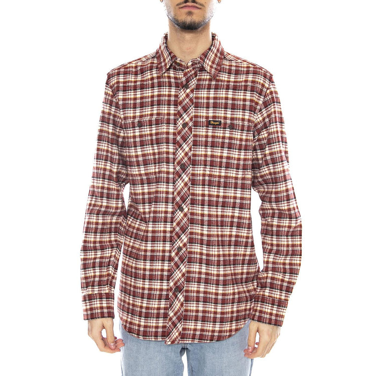 Willshirt Fired Brick - Camicia Uomo Multicolore 112378523 . WRANGLER 