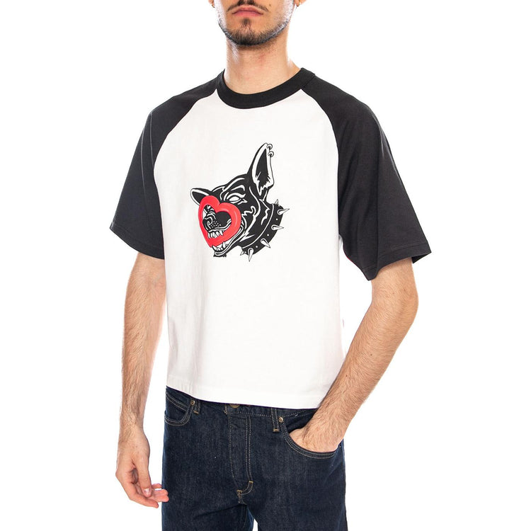 Dayana Dog Face Short S White - Maglietta Girocollo Uomo Bianca VN000S1C WHT1 VANS 