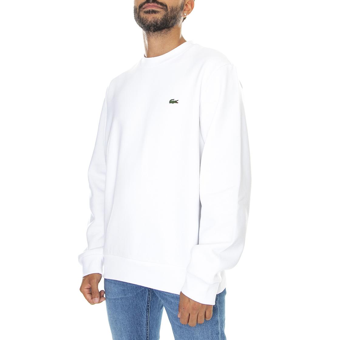 Sweatshirt-001 - Felpa Girocollo Uomo Bianca SH9608-001  LACOSTE 