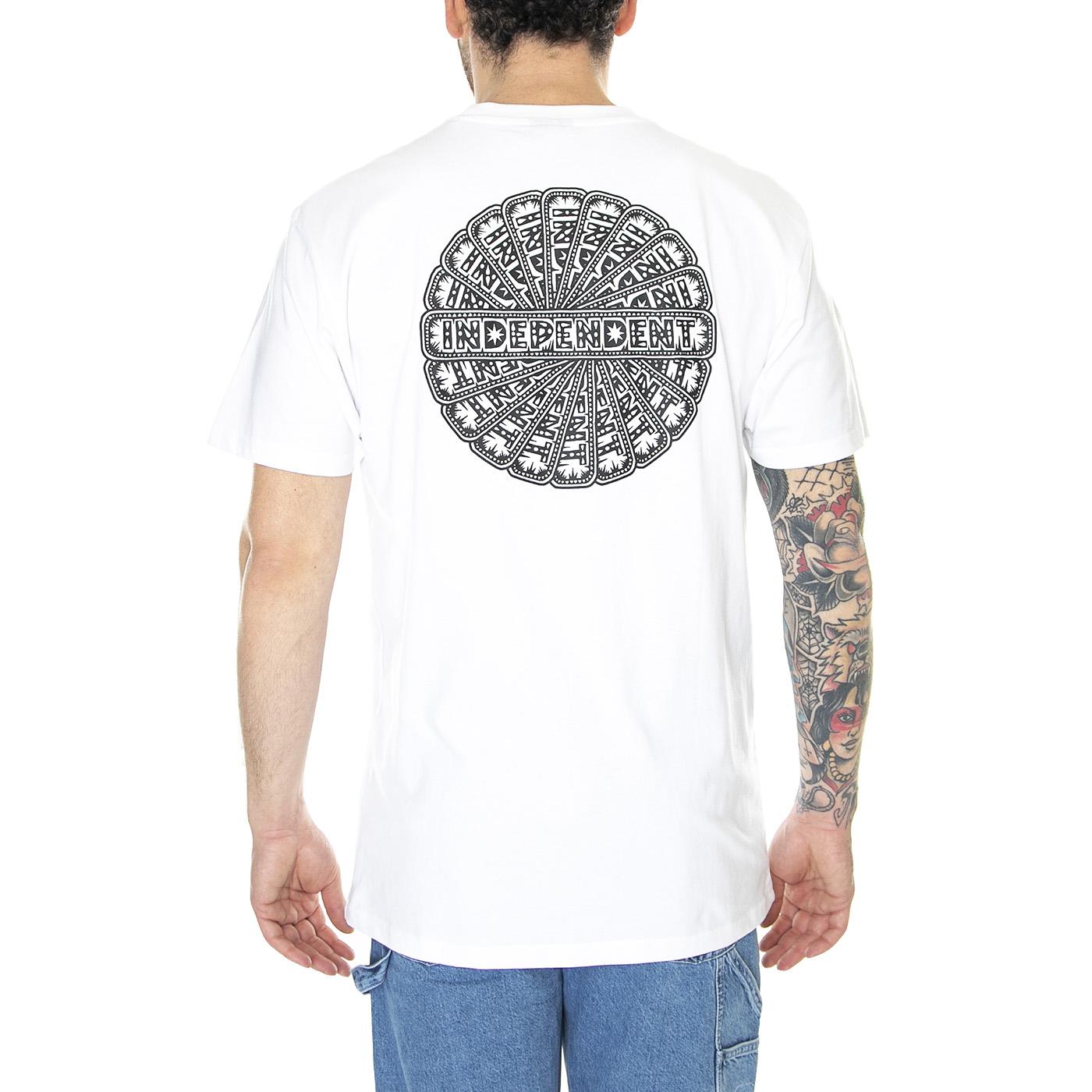 Husky Revolve T-Shirt White - Maglietta Girocollo Uomo Bianca INA-TEE-6810  INDEPENDENT 