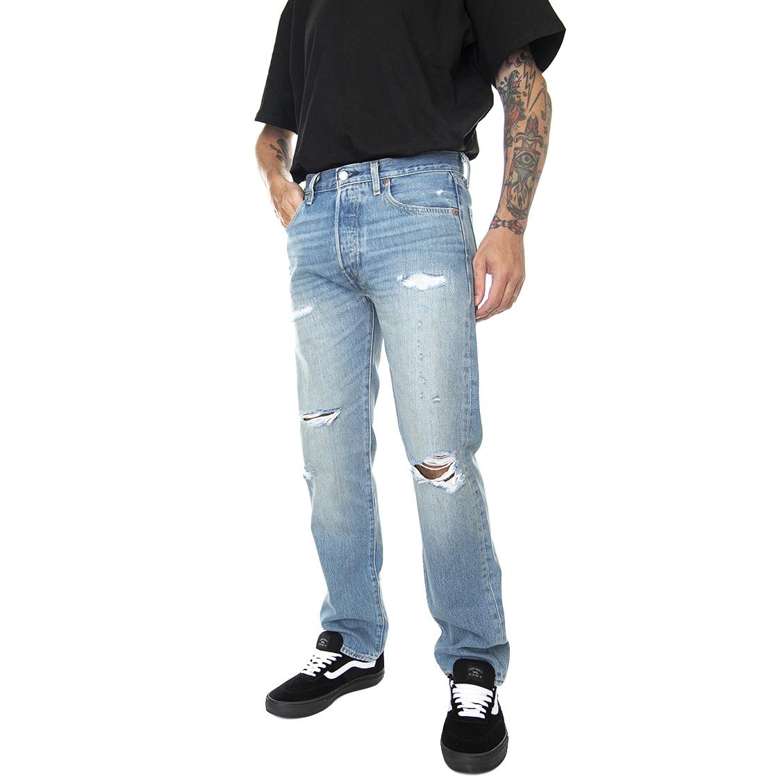 501 Levis Original Z0923 Light Indigo - Pantaloni Denim Jeans Uomo Blu 00501-3324 . LEVIS 