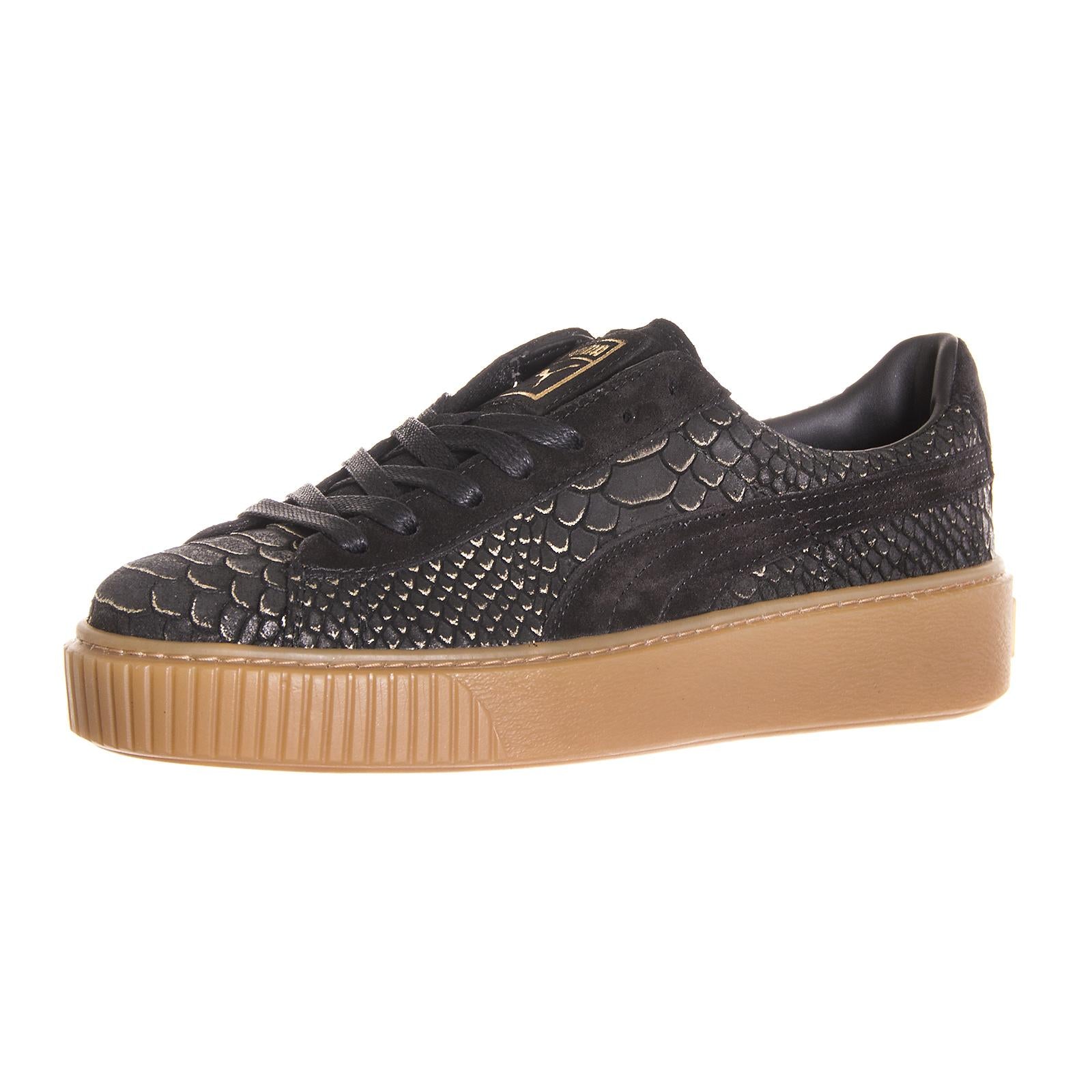 Puma Platform ExotSkinWn s Puma Black-Gold 363377-001  PUMA 