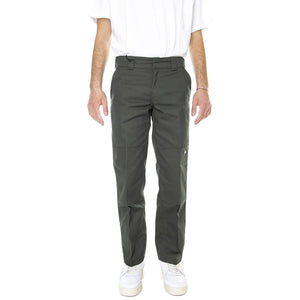 Slim Straight Double Knee Rec Olive - Pantaloni Chino Uomo Verdi DK0A4XZEOGX1  DICKIES 