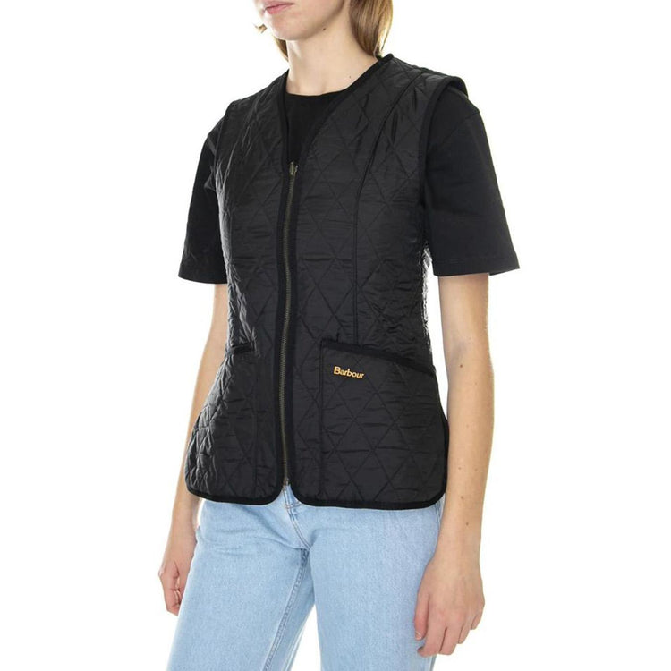 FLEECE BETTY LINER BLACK - Giacca Smanicata Donna Nera LLI0003BK11 . BARBOUR 