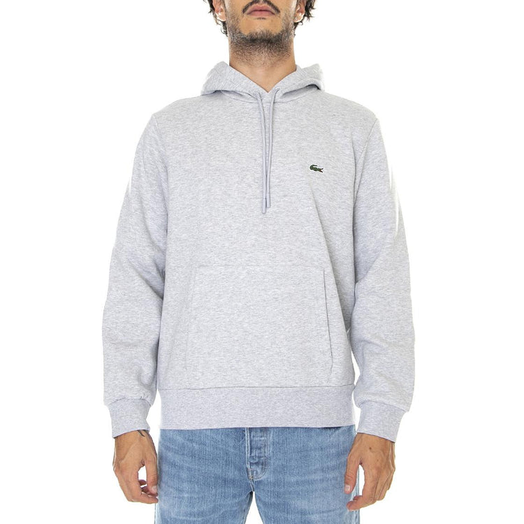 Sweatshirt-Cca - Felpa con Cappuccio Uomo Grigia SH9623-CCA  LACOSTE 