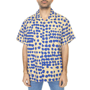 Connect Woven SS Irish Cream Multi - Camicia Maniche Corte Uomo Multicolore 181210386-IRC  OBEY 