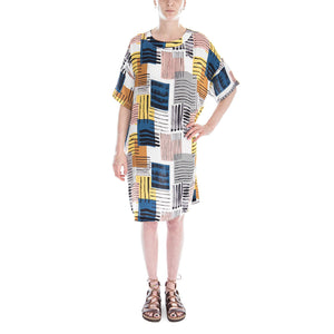 TUVA AOP Ws dress BLOCKS 181658-970  ELVINE 