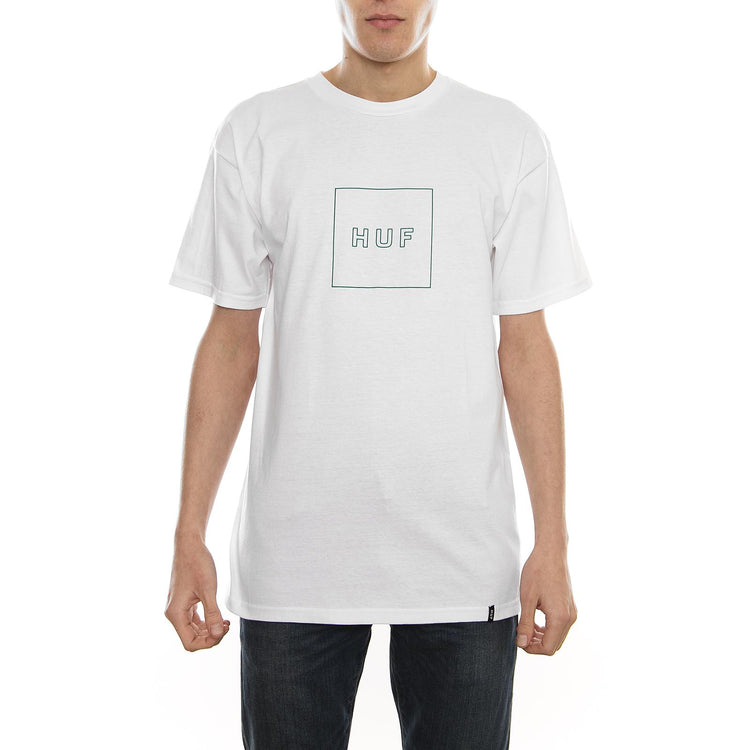BOX LOGO TEE WHITE TS00323-WHITE  HUF 