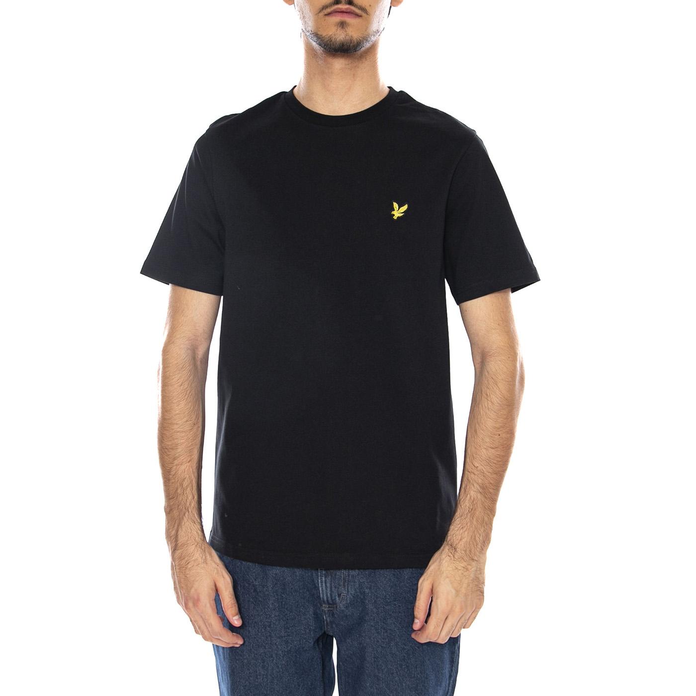 Mens Plain T-Shirt - Jet Black - Maglietta Girocollo Uomo Nera TS400VOG-Z865 . LYLE & SCOTT 