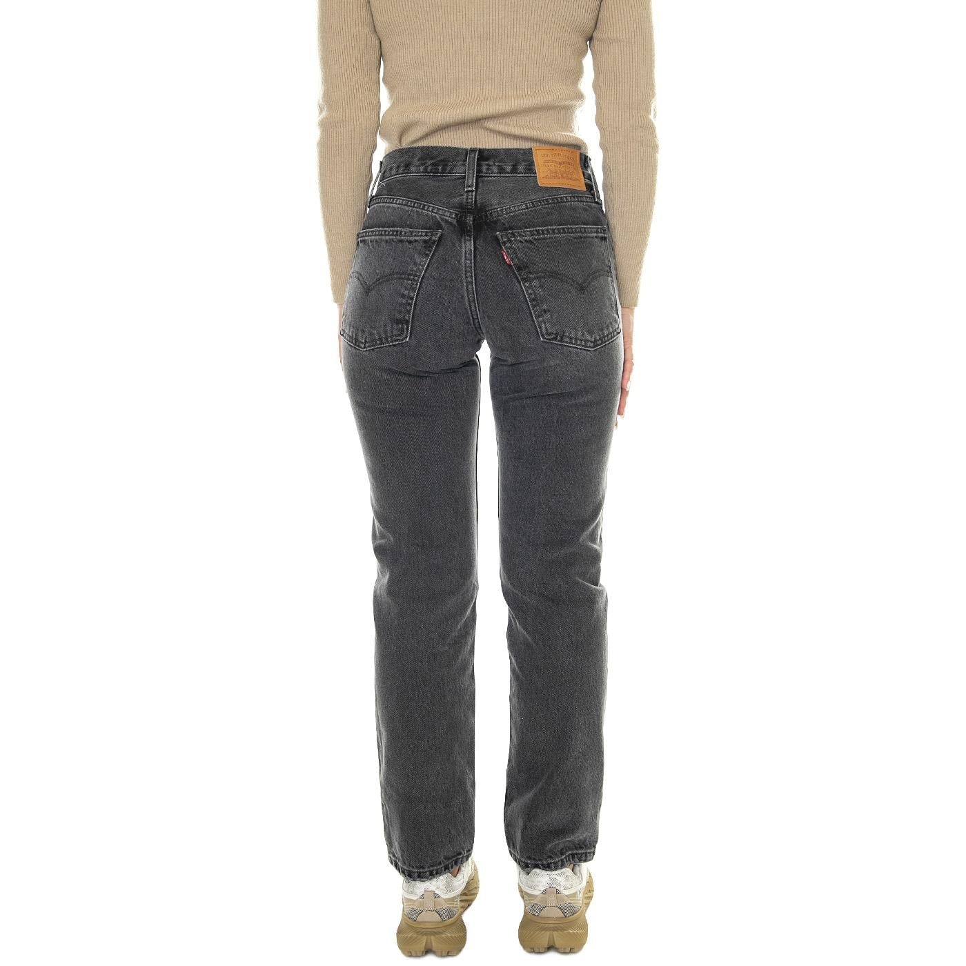 Middy Straight No Service Black - Pantaloni Denim Jeans Donna Grigi A4690-0000  LEVIS 