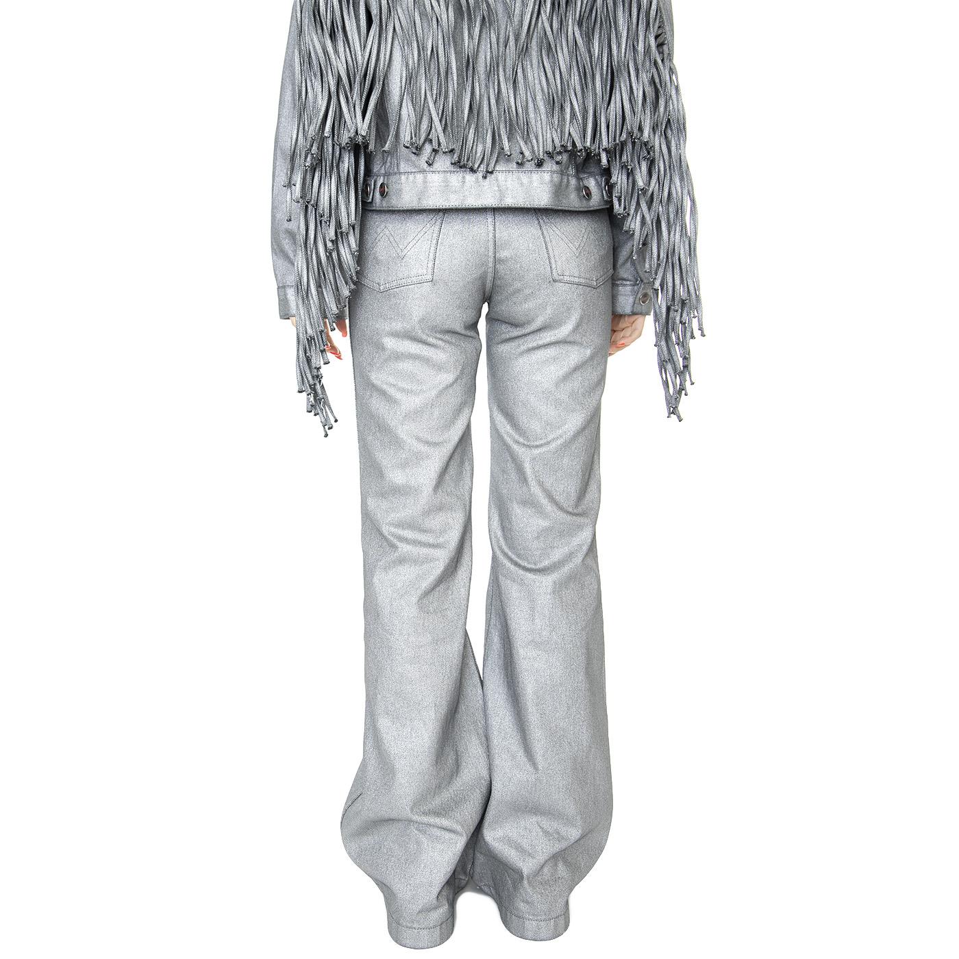 Wanderer Silver Relic - Pantaloni Denim Jeans Donna Argento W2H444M30  WRANGLER 