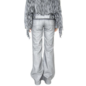 Wanderer Silver Relic - Pantaloni Denim Jeans Donna Argento W2H444M30  WRANGLER 