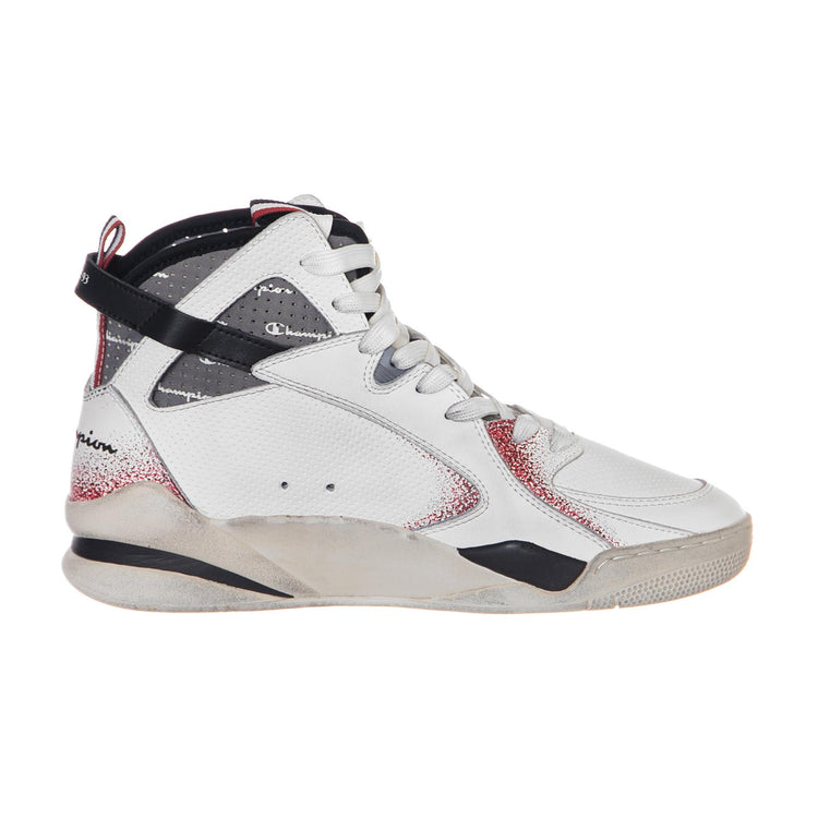 High Cut Shoe ZONE 93 HIGH LEATHER White/Black/Red S20533-WW006  CHAMPION 