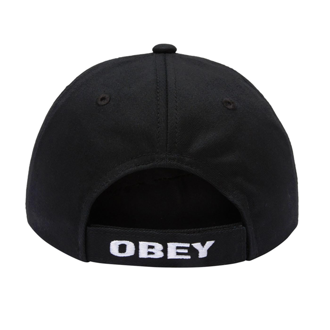 Obey Star 6 Panel Velcro Back - Cappellino con Visiera Nero 100580383-BLK  OBEY 