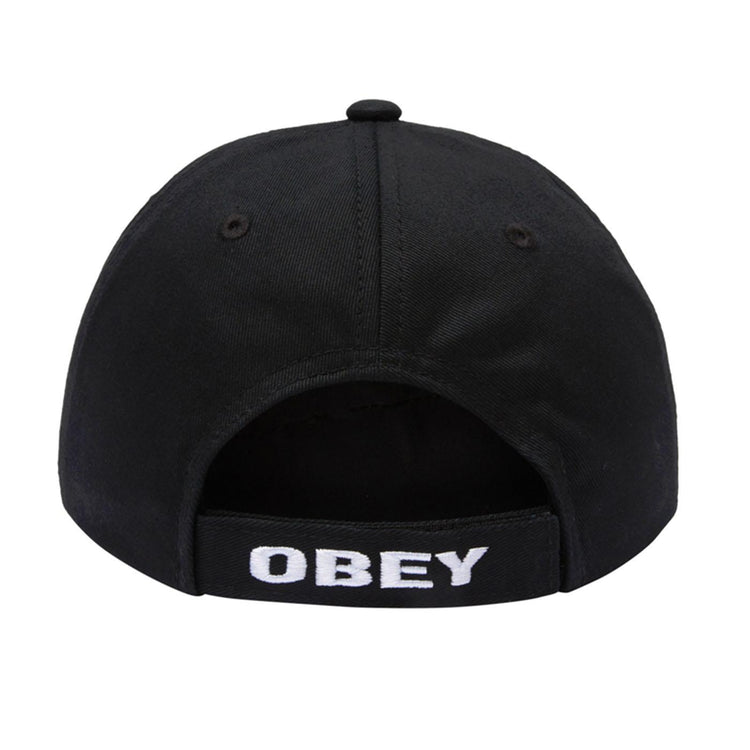 Obey Star 6 Panel Velcro Back - Cappellino con Visiera Nero 100580383-BLK  OBEY 