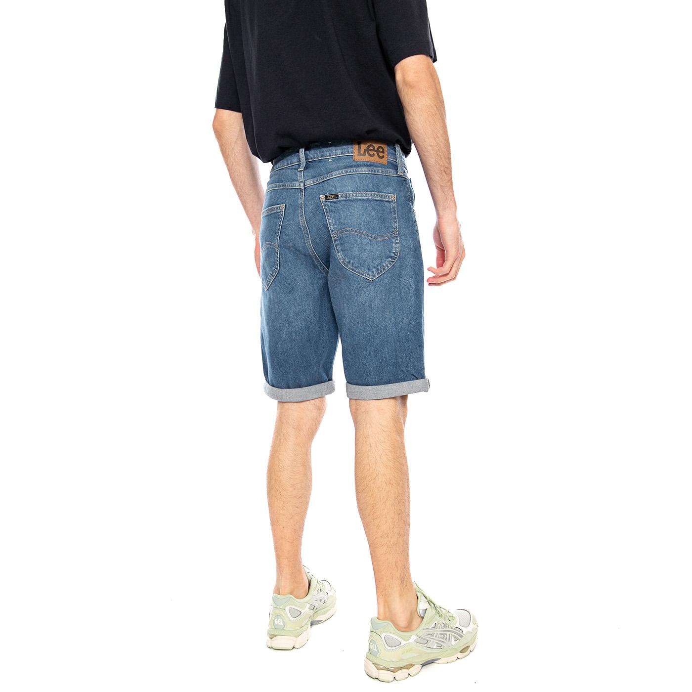 5 POCKET SHORT BUD - Bermuda Denim Jeans Uomo Blu 112376311 BL LEE 