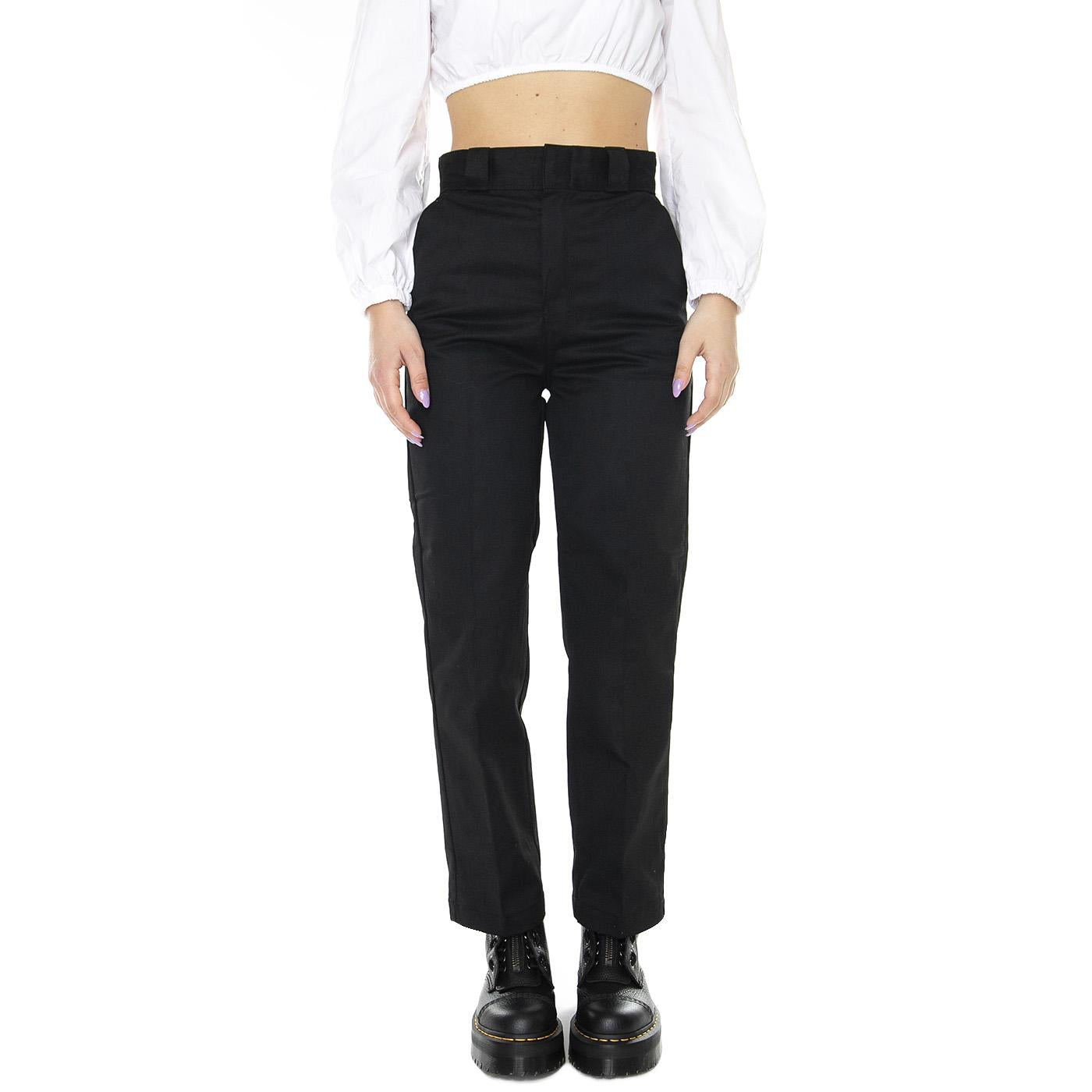 W' Phoenix Cropped Rec Black - Pantaloni Donna Neri DK0A4Y5ABLK1  DICKIES 