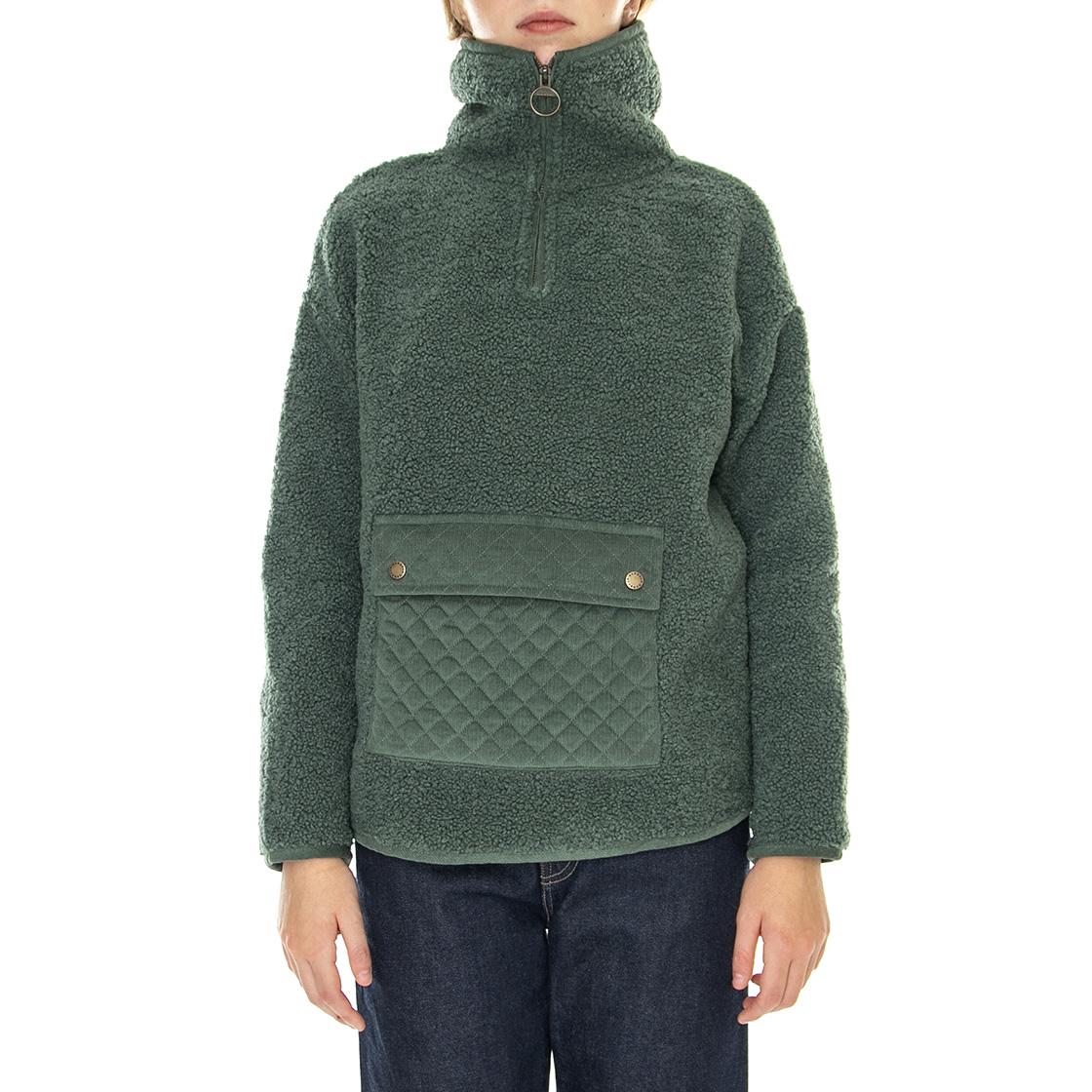 Ellison Overlayer Alchemy - Felpa Collo Alto Donna Verde 222MLOL0465-GN76  BARBOUR 